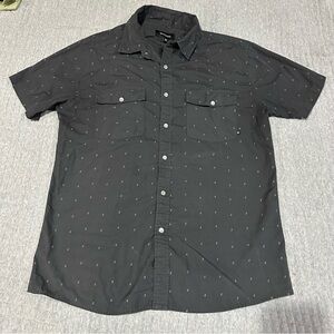 Brixton Men's Black Button-Up Shirt- Pearl Snaps